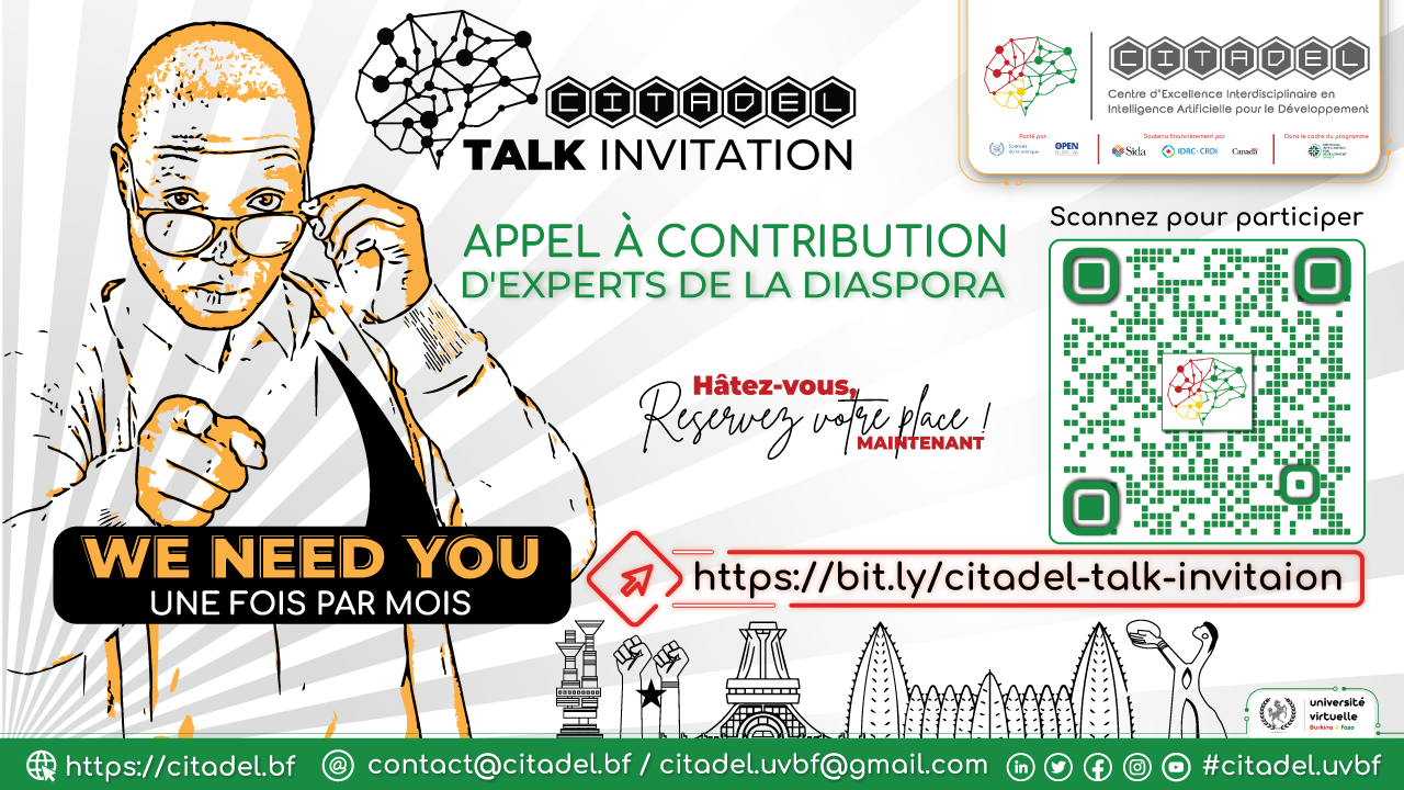 CITADEL TALK INVITATION : Appel à Contribution d''''Experts de la Diaspora