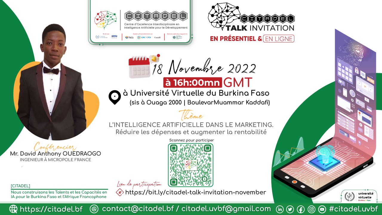 CITADEL TALK INVITATION : L'intelligence Artificielle dans le Marketing