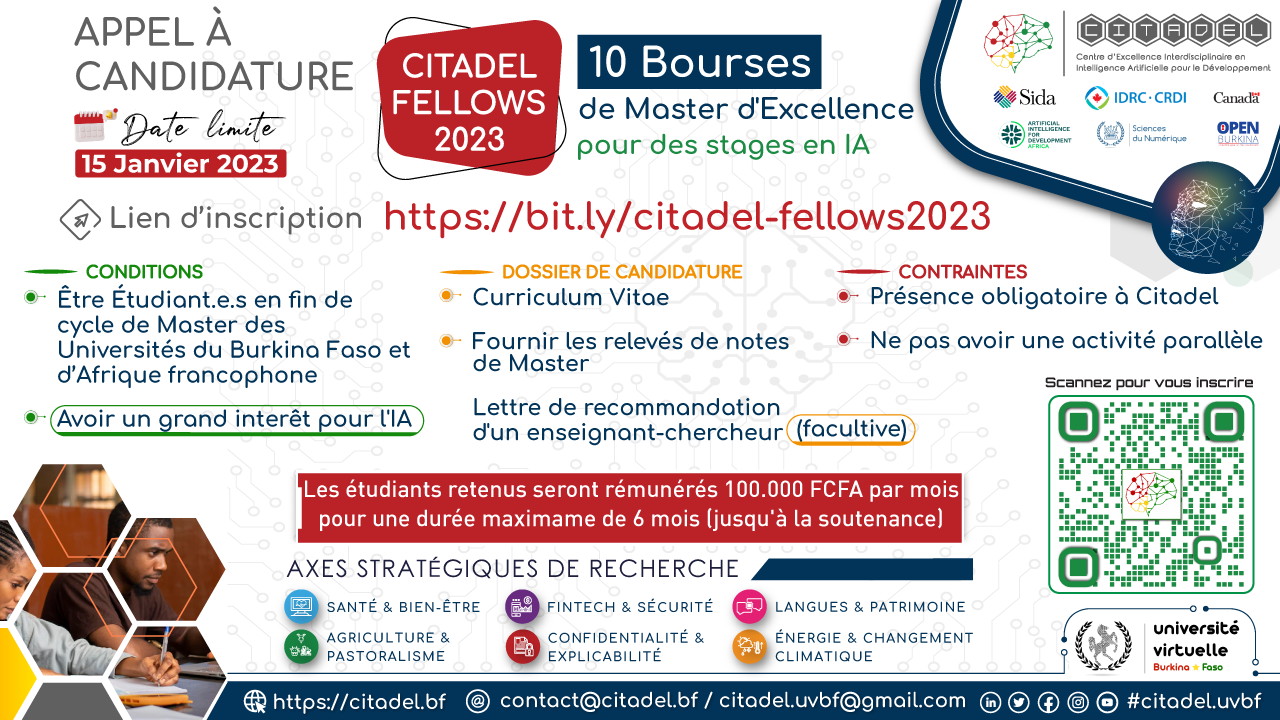 APPEL À CANDIDATURE : CITADEL FELLOWS 2023