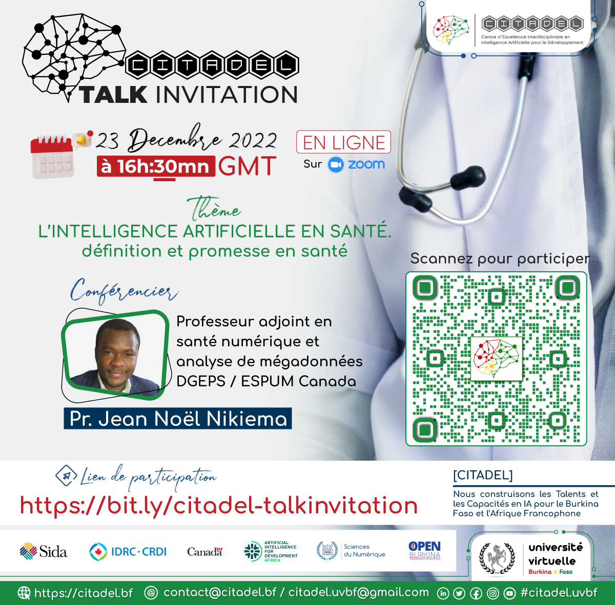 CITADEL TALK INVITATION : l’Intelligence Artificielle en Santé, définition