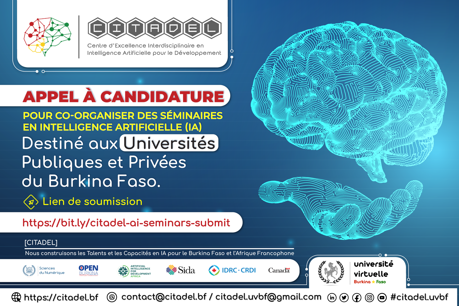 Appel à candidature pour co-organiser des séminaires en IA - Destiné aux Universités