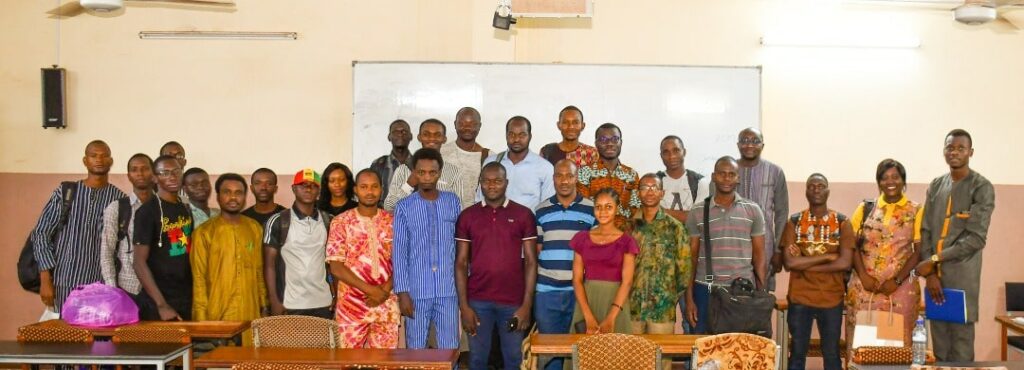 Close up of collaborative discussion at a university campus event
